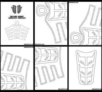 Template for Dark Knight Batman Gauntlets - The Foam Cave