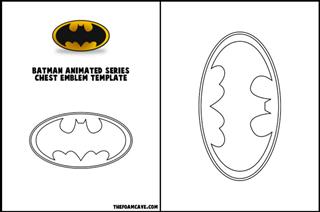 Template for Batman Animated Series Chest Emblem – The Foam Cave