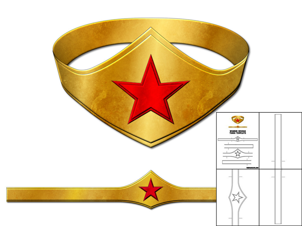 Template for Wonder Woman Tiara – The Foam Cave