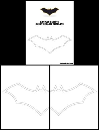 Template for Batman Rebirth Chest Emblem – The Foam Cave