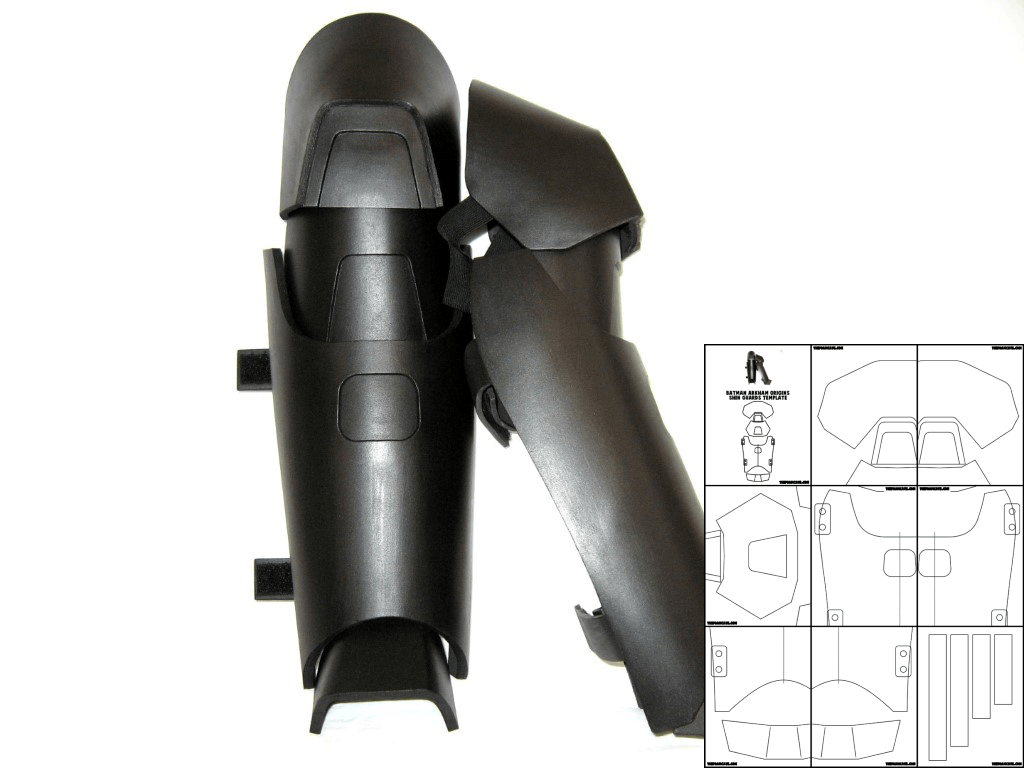 Template for Arkham Bat Shin Guards – The Foam Cave