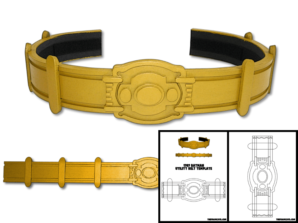 Template for 1989 Bat Utility Belt – The Foam Cave