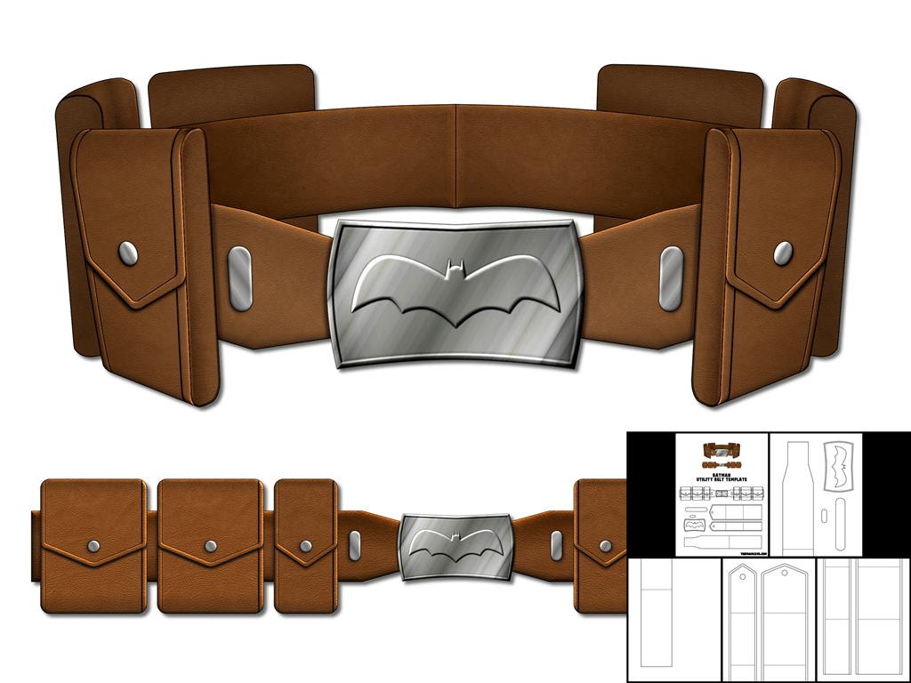 Template for Bat Utility Belt – The Foam Cave