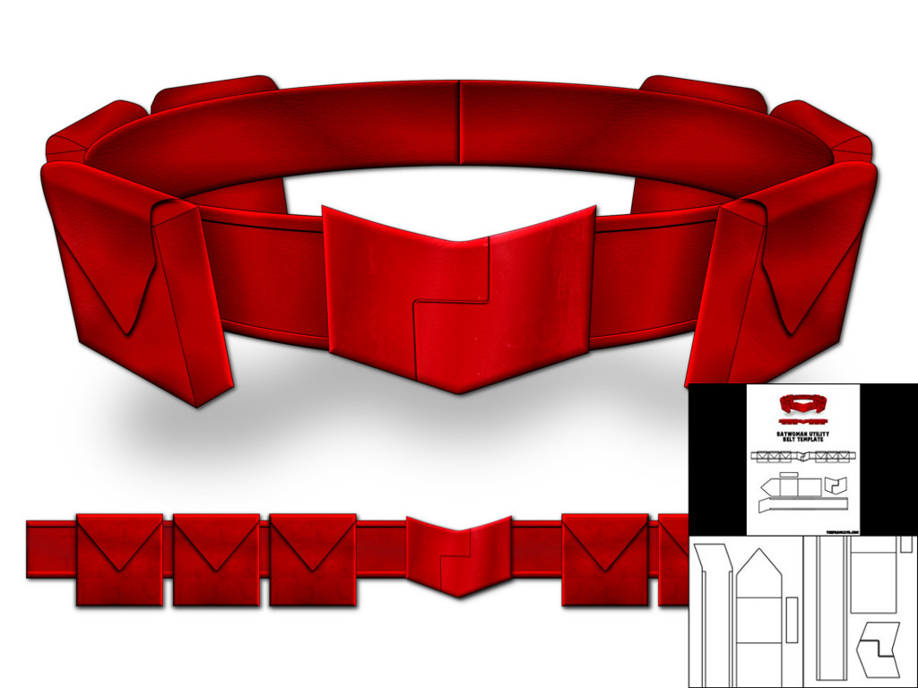 Template for Red Bat Utility Belt – The Foam Cave