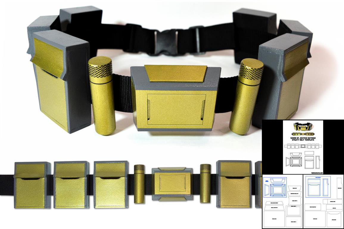 Template for DOJ Bat Utility Belt – The Foam Cave